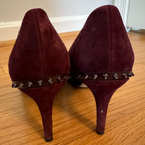 Sam Edelman Tonia Burgundy Suede Heels - Picture 2 of 5